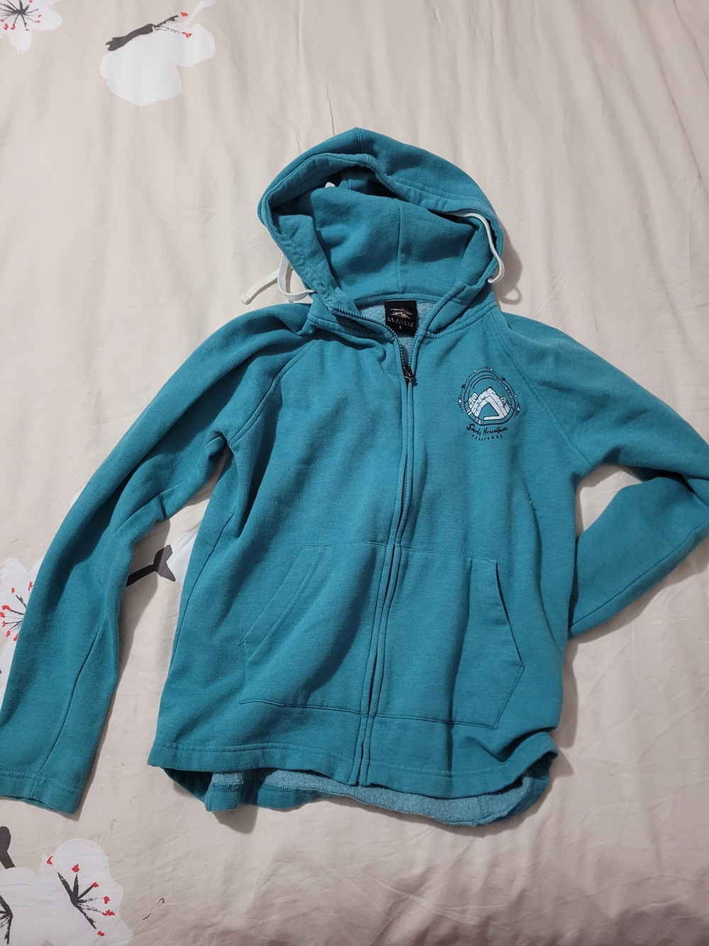 Girls Teal Smoky Mountain Tennessee Zip Hoodie